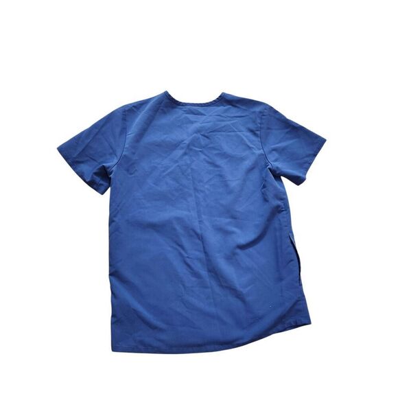 Figs Mens 3 pocket scrub top size Small style# TM3000 Blue short sleeve - Picture 6 of 8